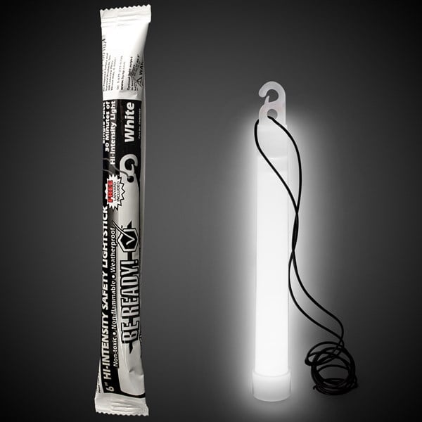 White 30 Minute 6" Glow Stick