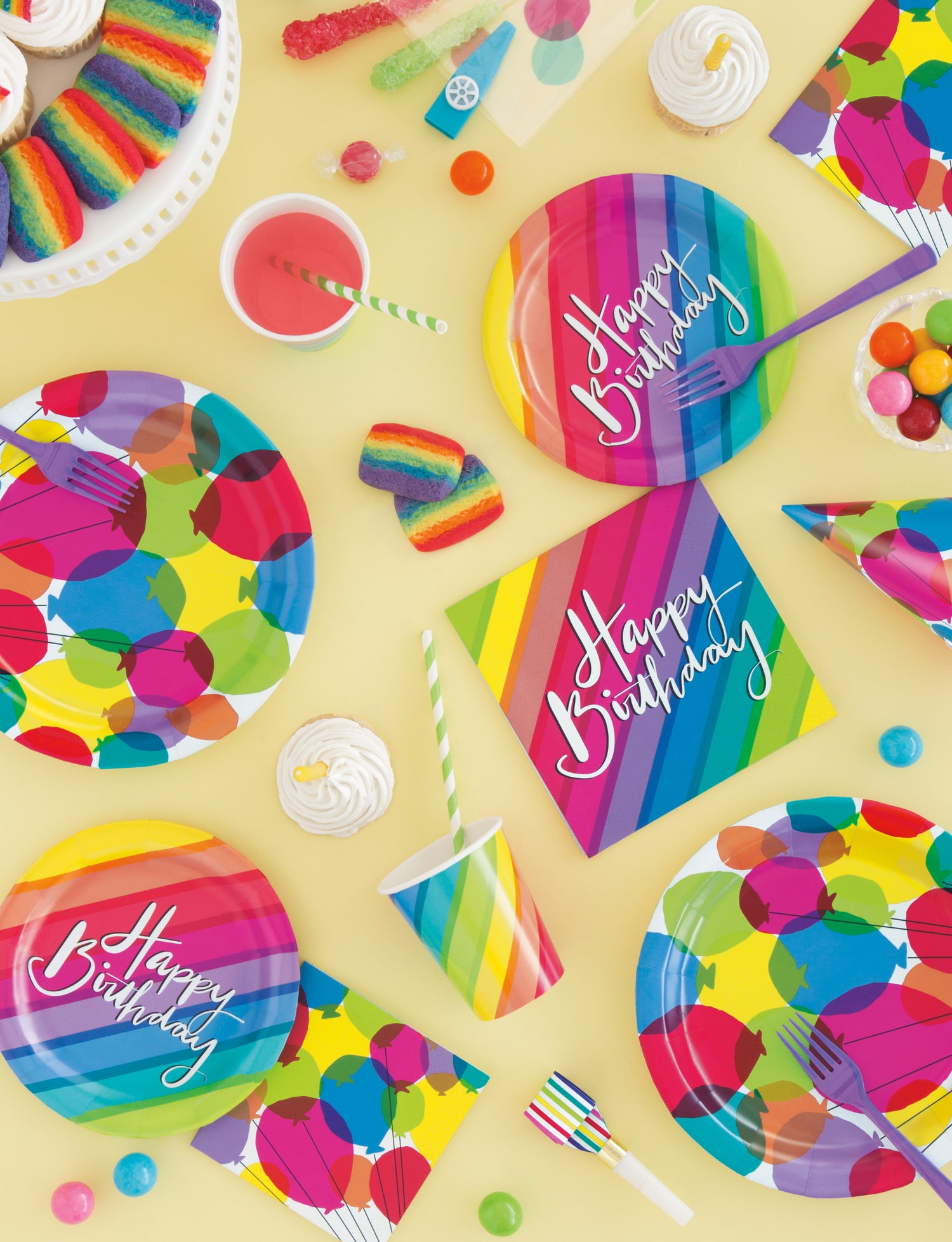 Balloons & Rainbow Birthday Party Kit - BEST