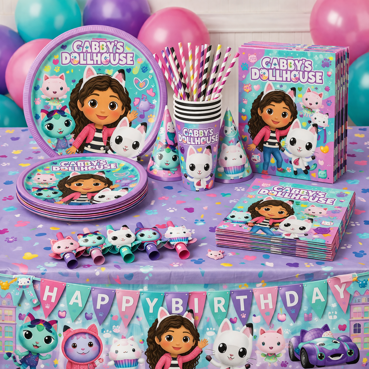 Gabby's Dollhouse Party Kit for 16 People - Standard