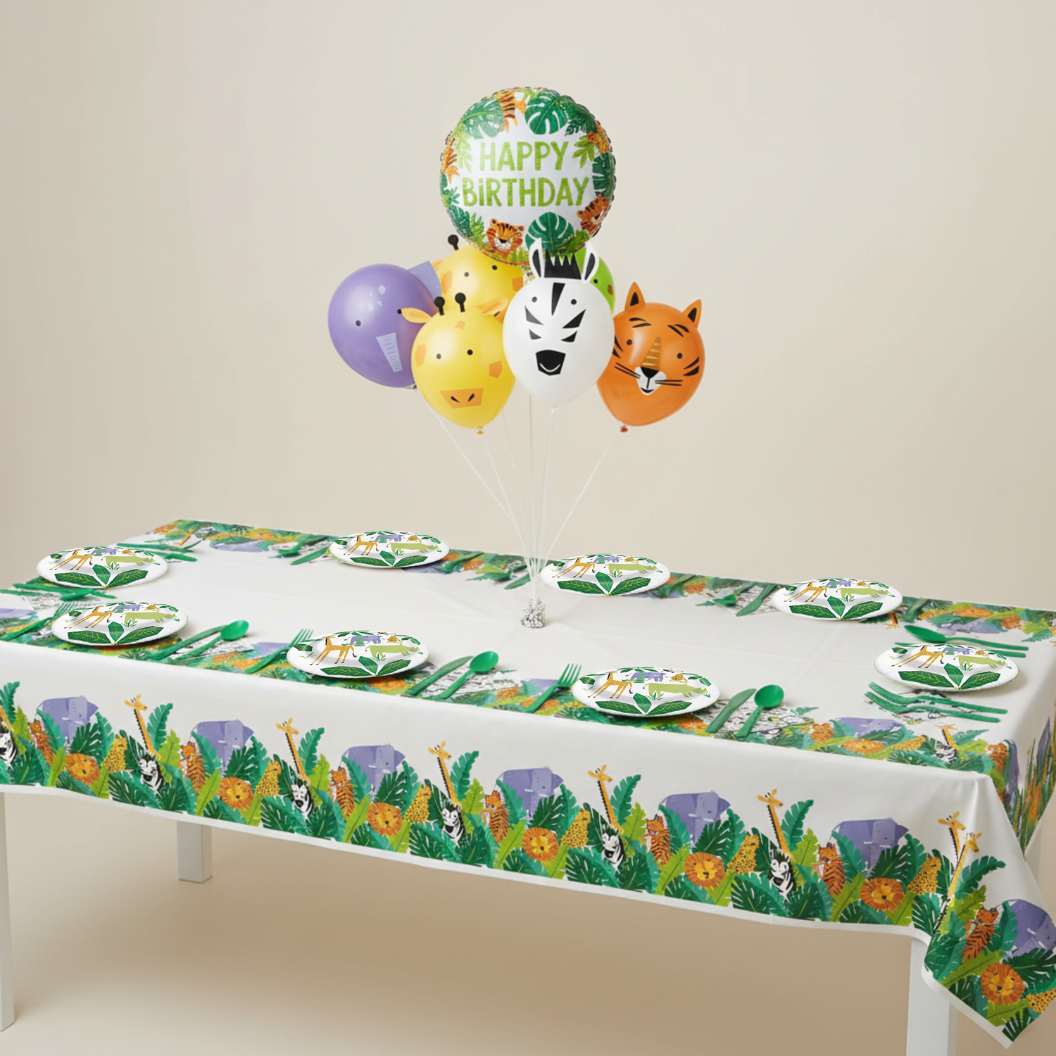 Animal Safari Party Kit for 16 People - Deluxe