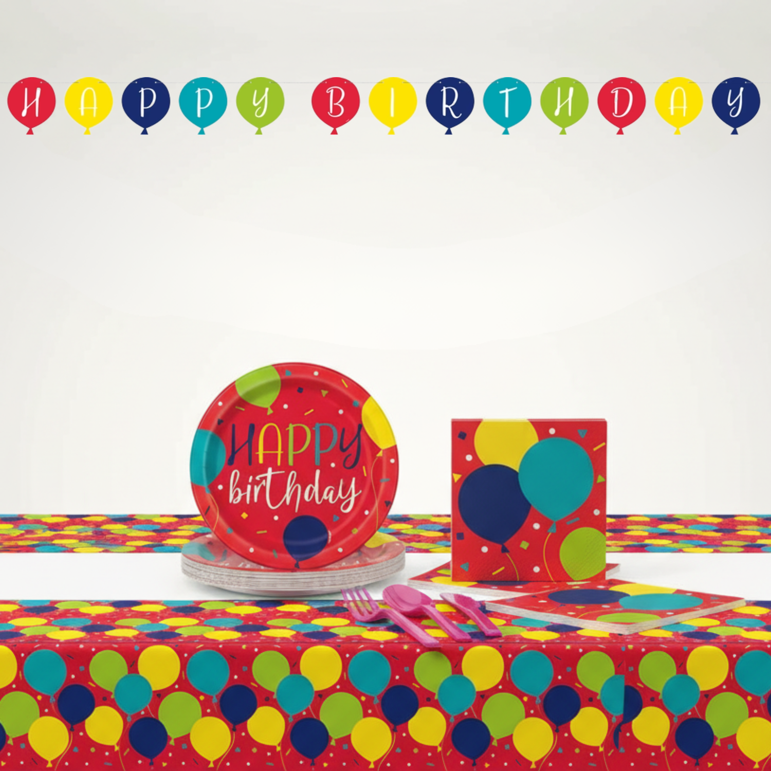 Balloon Party Birthday Party Kit for 16 People - Standard