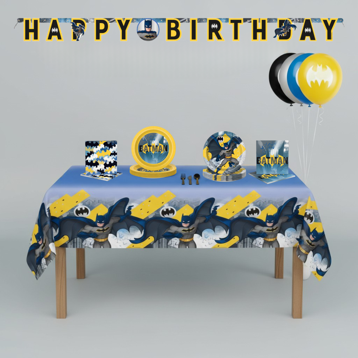 Batman Party Kit for 16 People - Deluxe