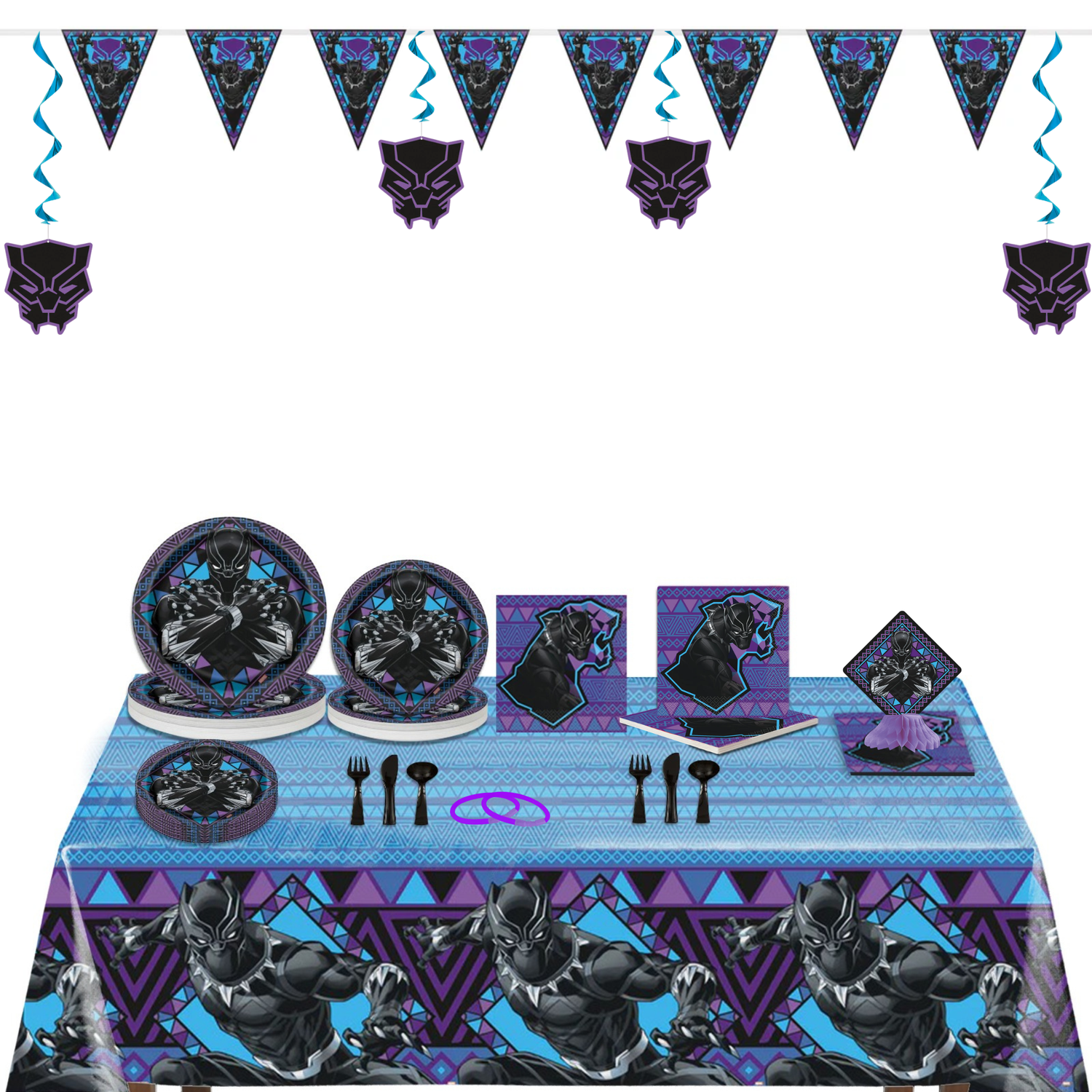 Black Panther Party Kit for 16 People - Deluxe