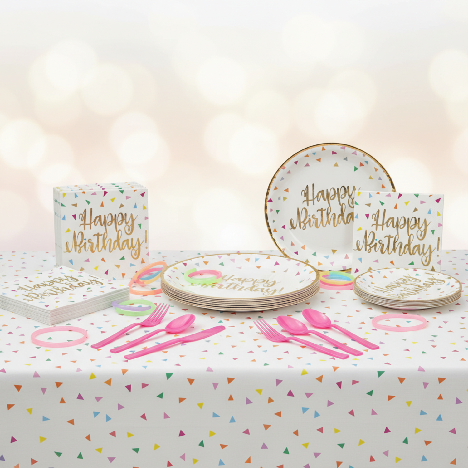 Bright Triangle Birthday Party Kit for 16 People - Better