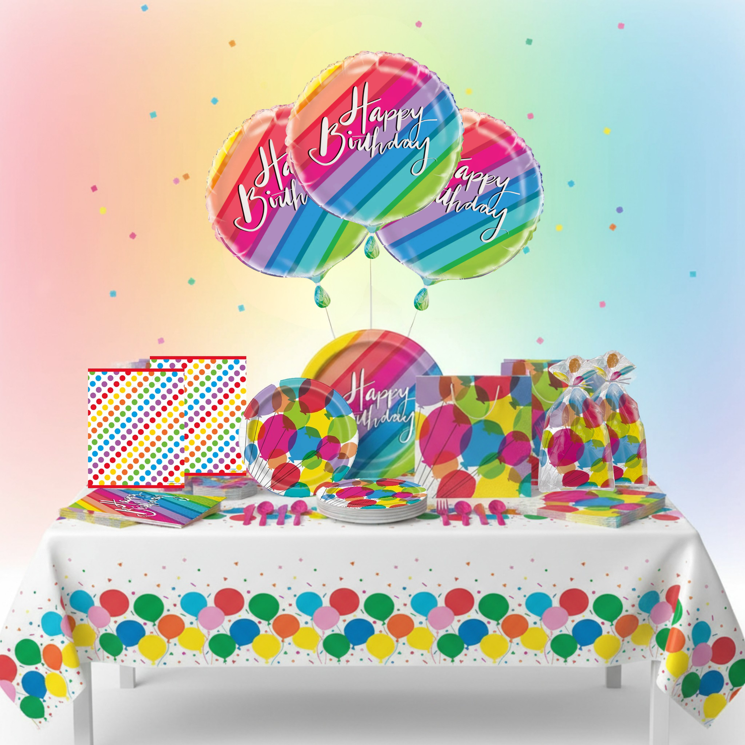 Colorful Balloons Party Kit for 16 People - Best