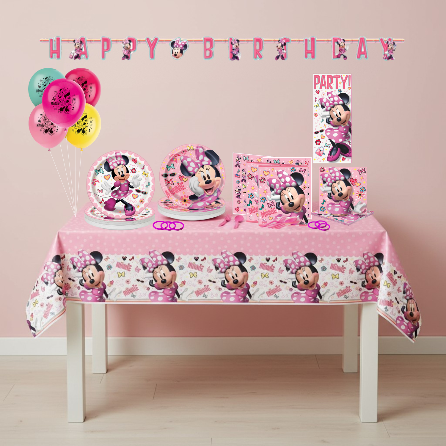 Minnie Mouse Party Kit for 16 People - Ultimate