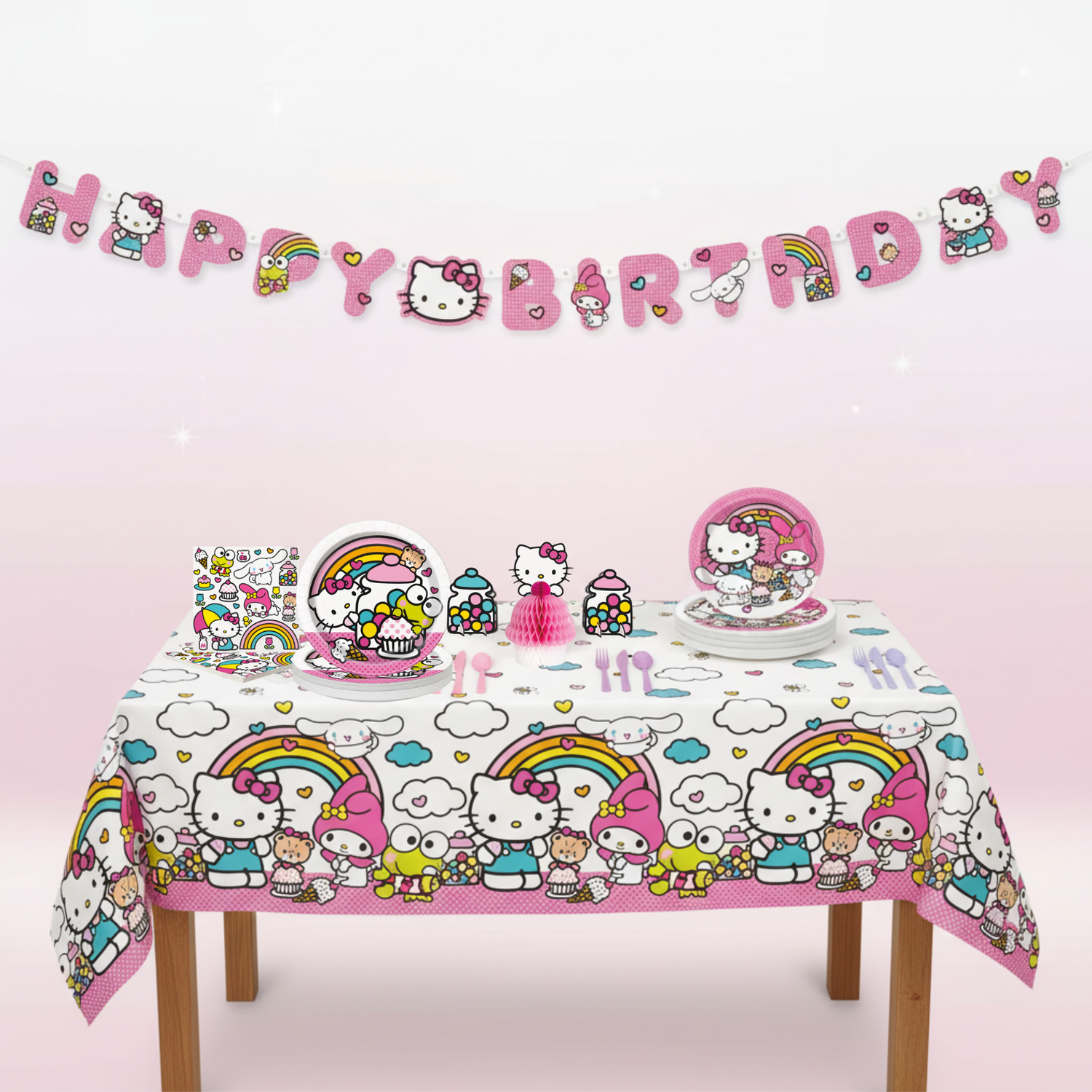 Hello Kitty & Friends Party Kit for 16 People - Deluxe