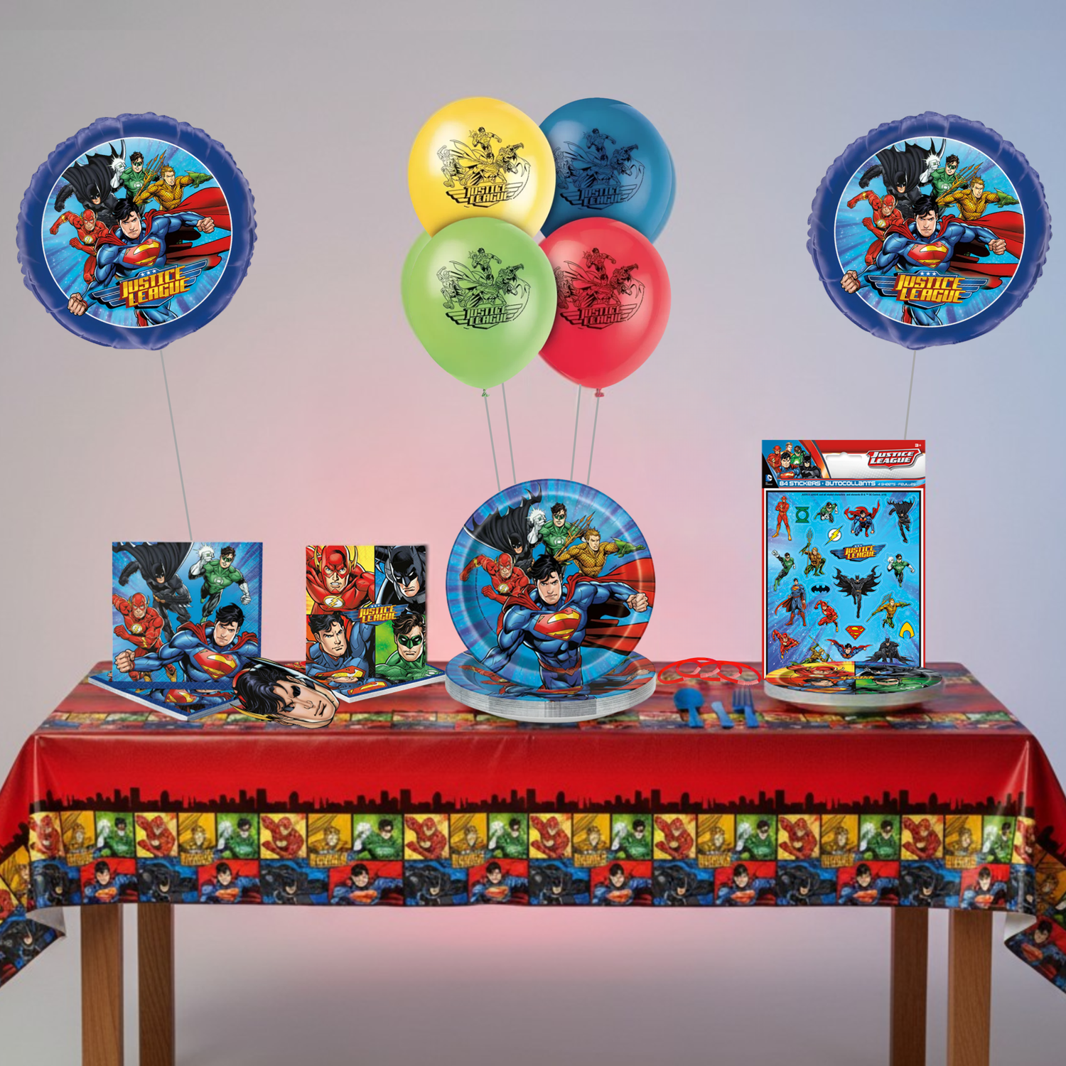 Justice League Party Kit for 16 People - Ultimate