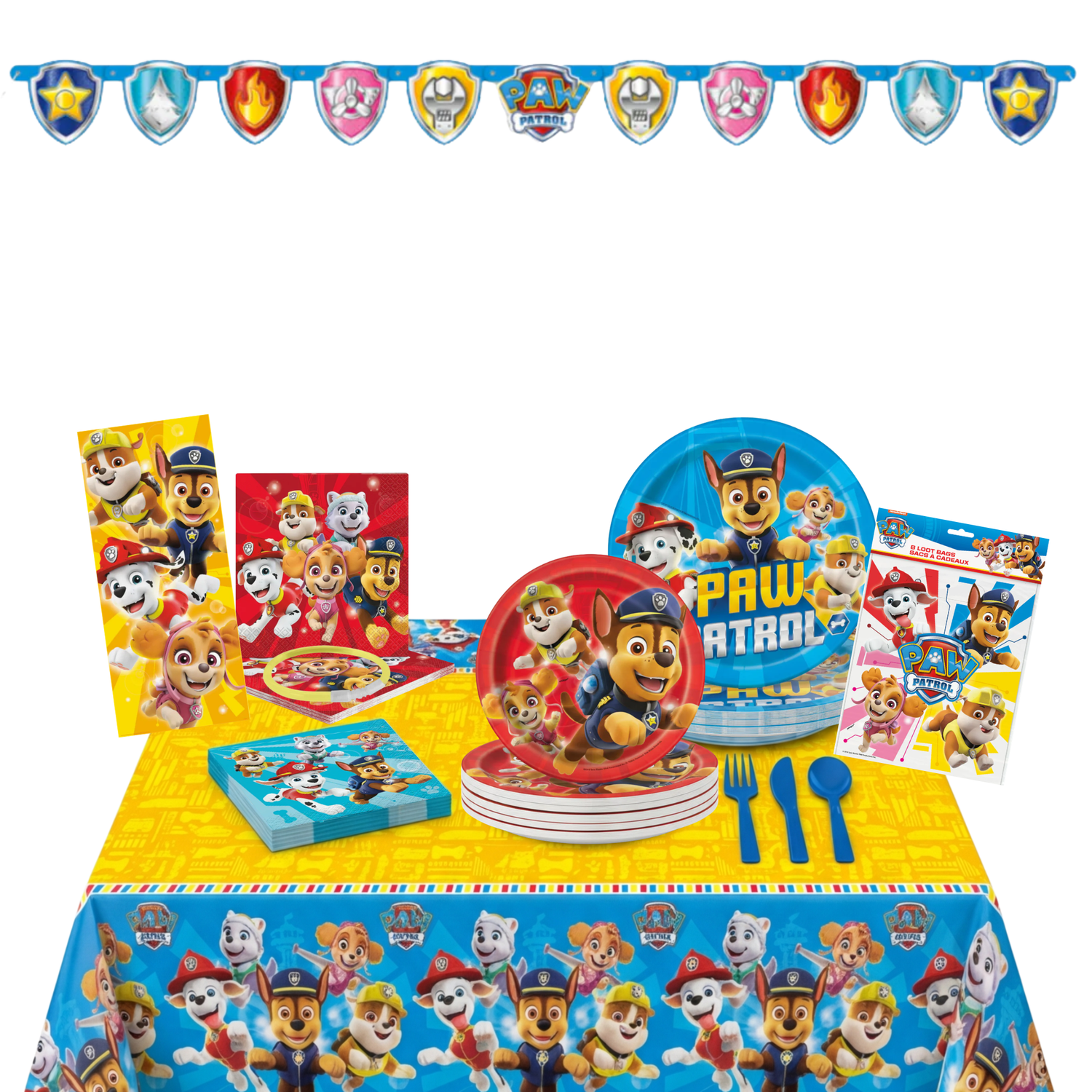 Paw Patrol Party Kit for 16 People - Deluxe