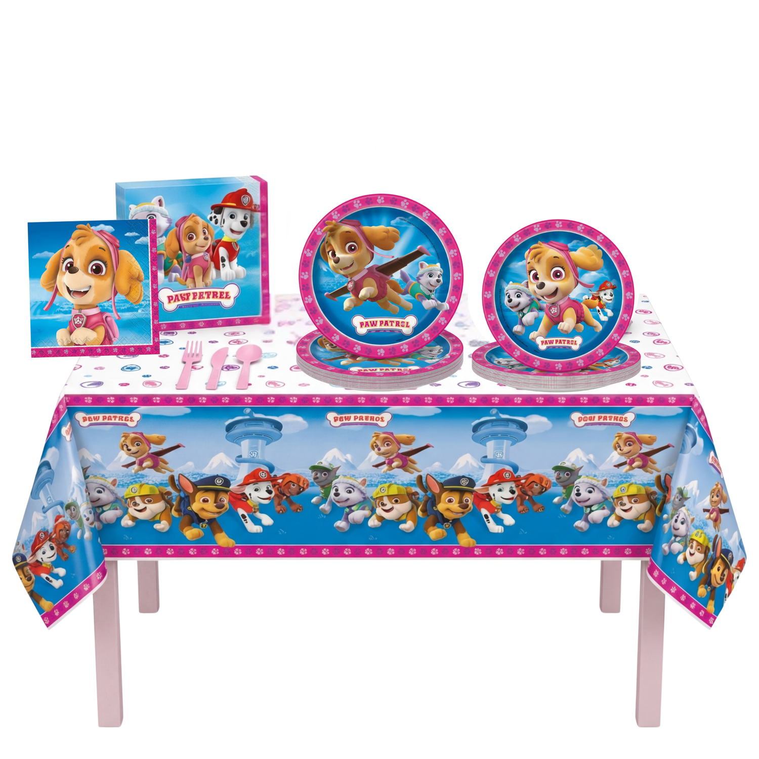 Paw Patrol Girl Party Kit for 16 People - Standard