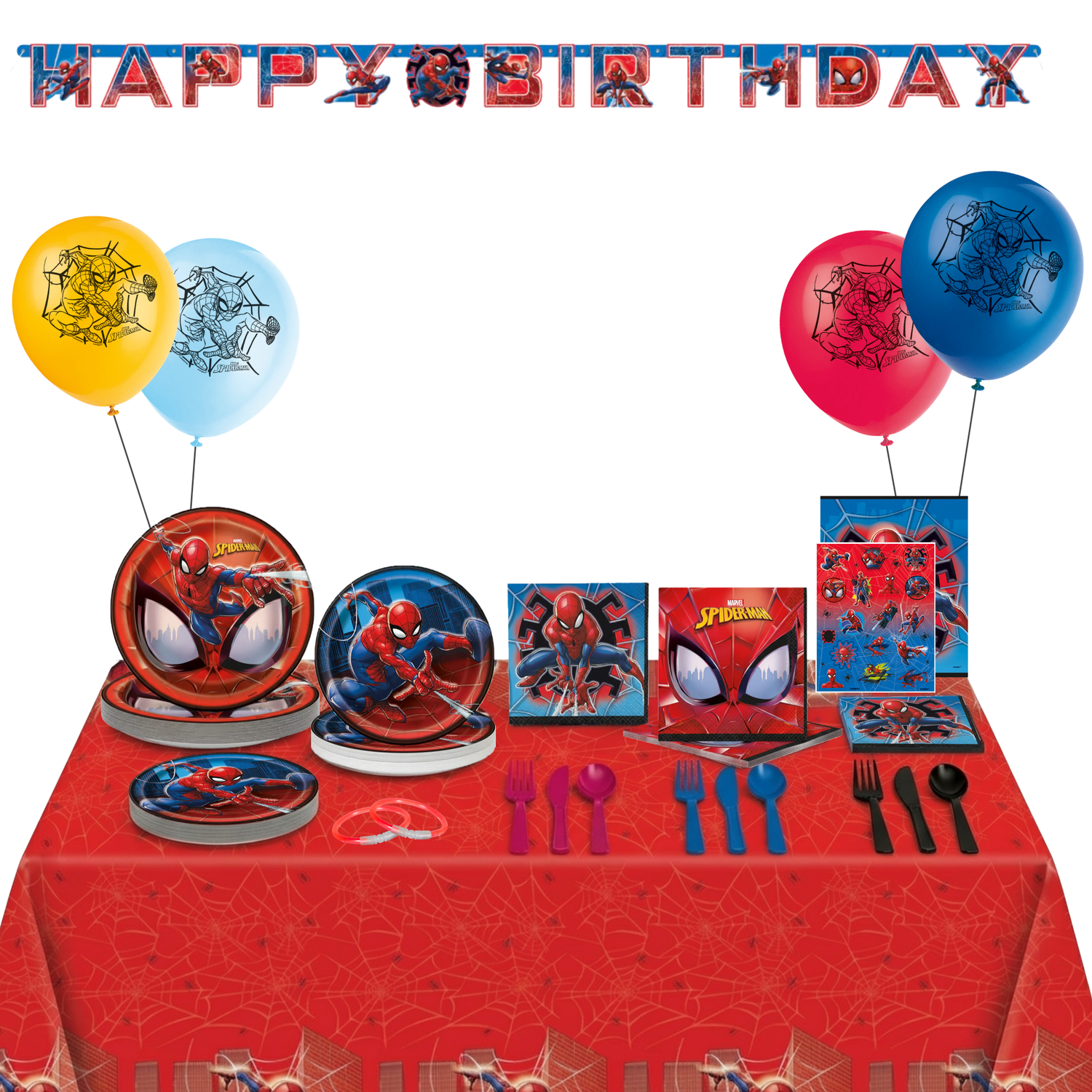 Spider-Man Party Kit for 16 People - Deluxe