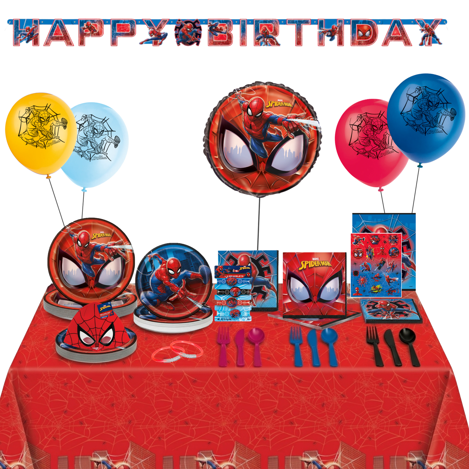 Spider-Man Party Kit for 16 People - Ultimate