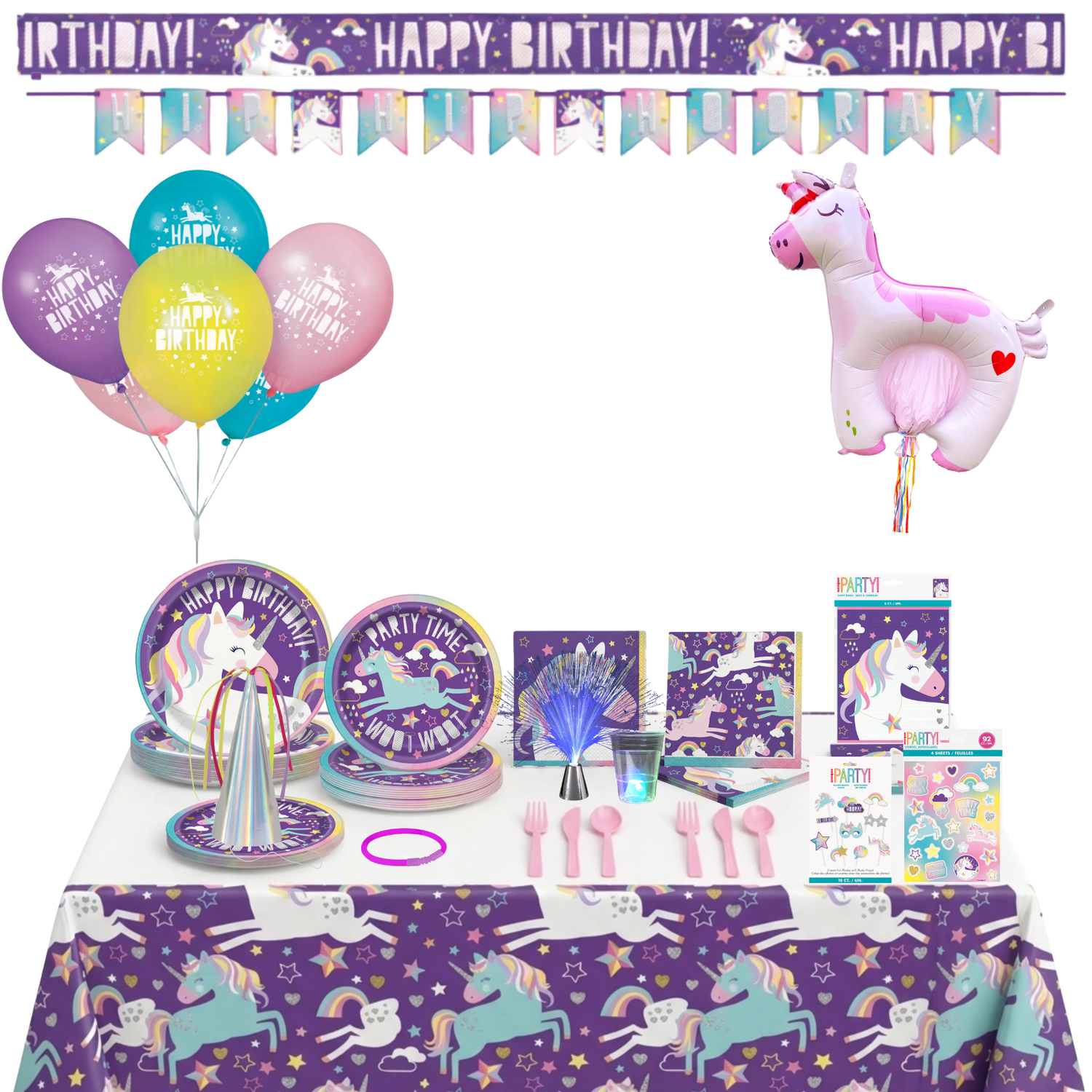 Unicorn Party Kit for 16 People - Ultimate