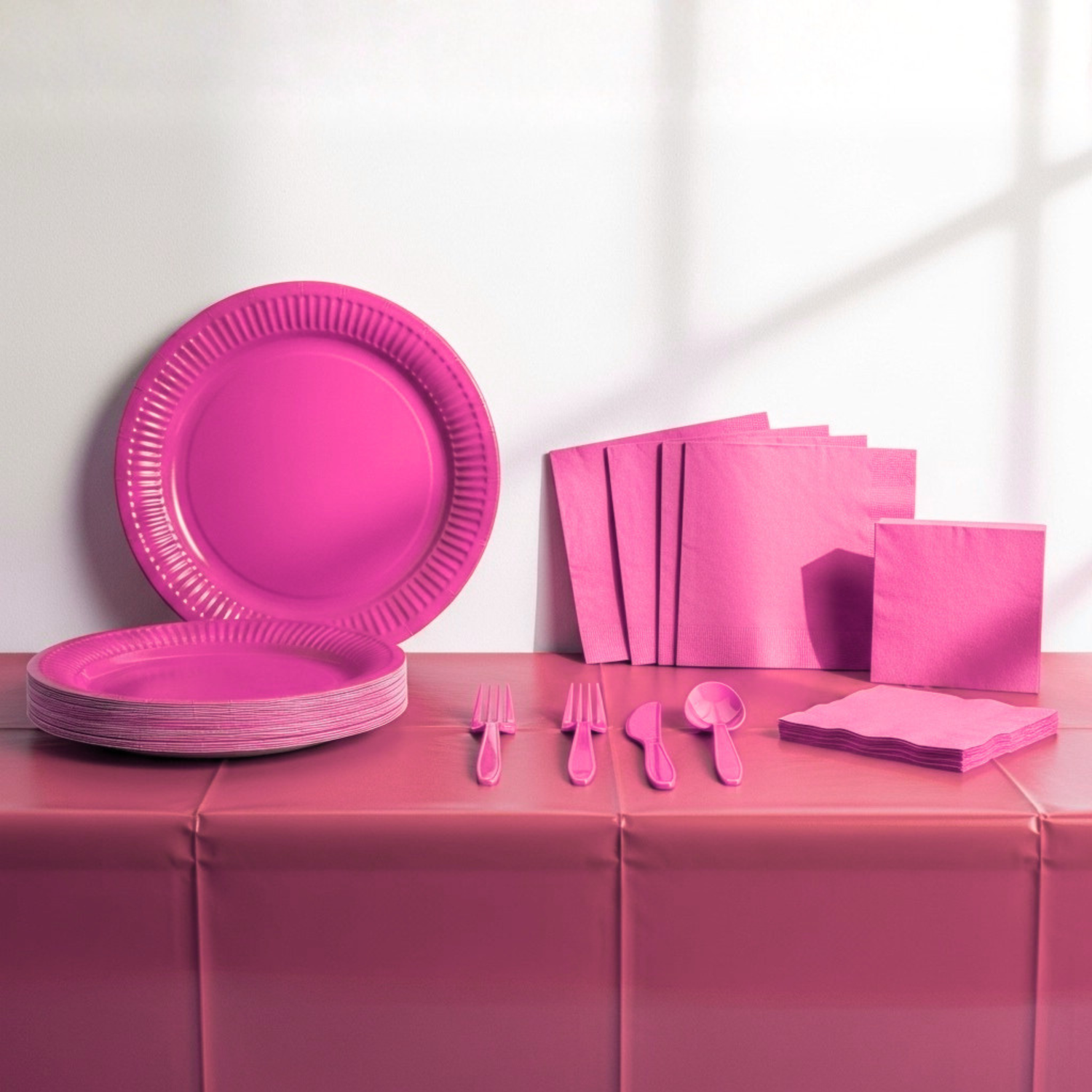 Neon Pink Party Kit for 16 people - Standard
