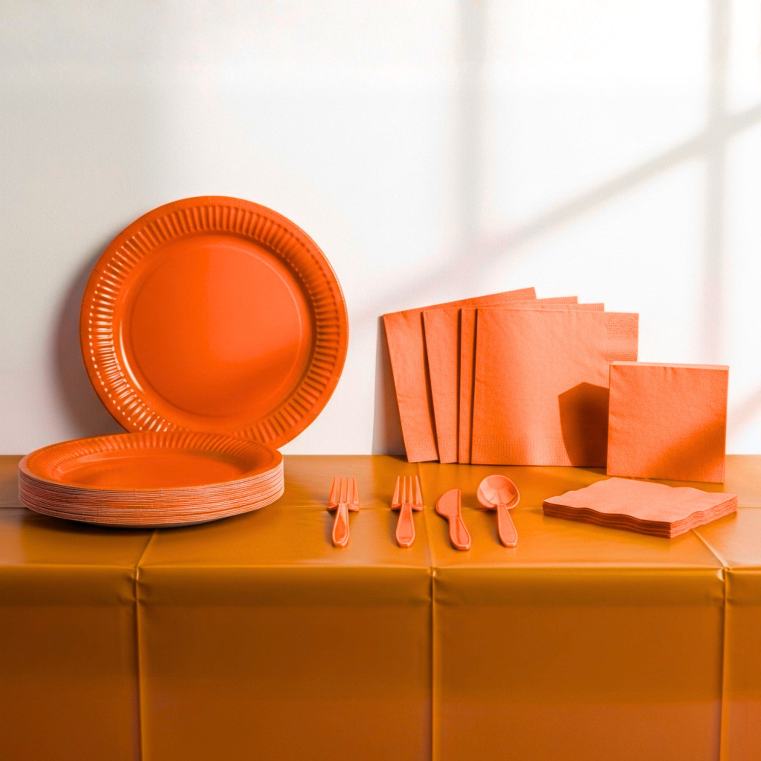 Pumpkin Orange Party Kit for 16 people - Standard