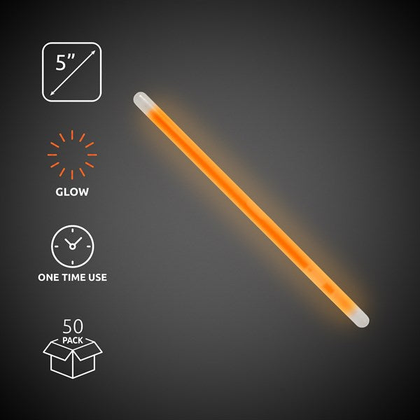 Orange Glow 5" Swizzle Sticks