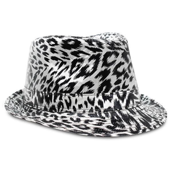 Leopard Print Fedora Hat