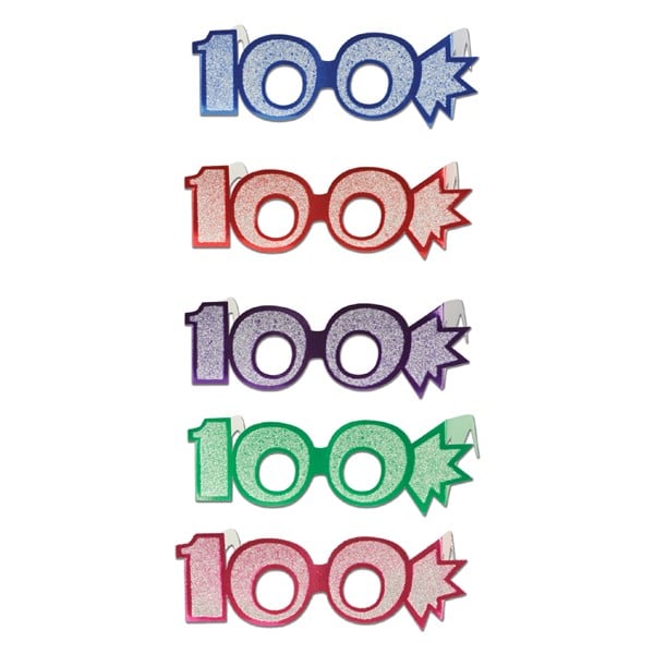 100 Glitter Foil Glasses