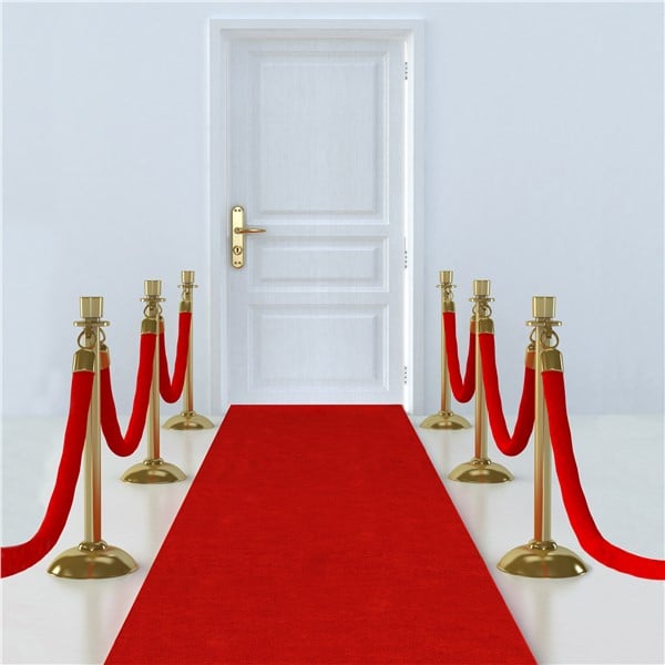 Themed Hollywood Red Carpet Floor Runner
