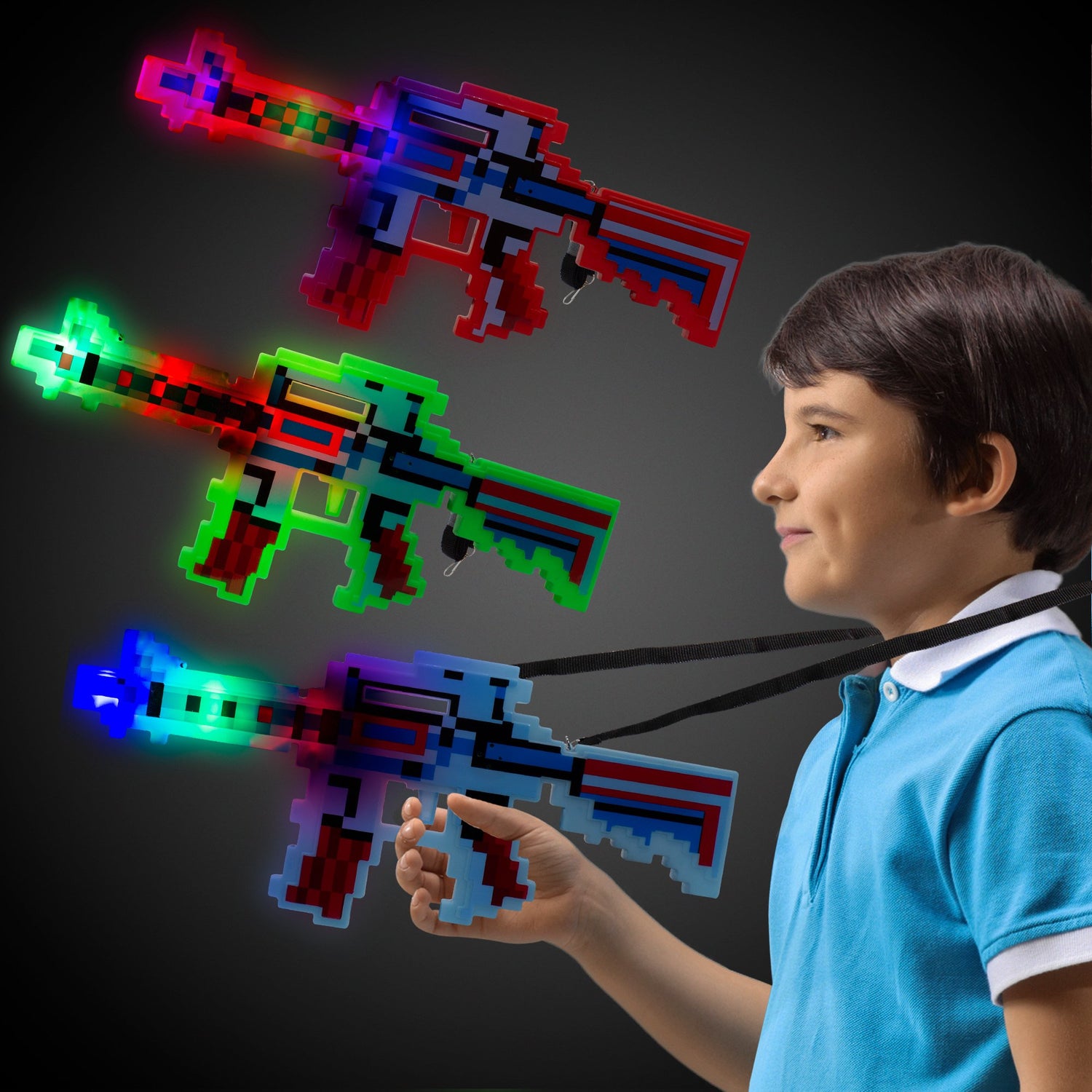 LED Pixel Machine Guns with Sound