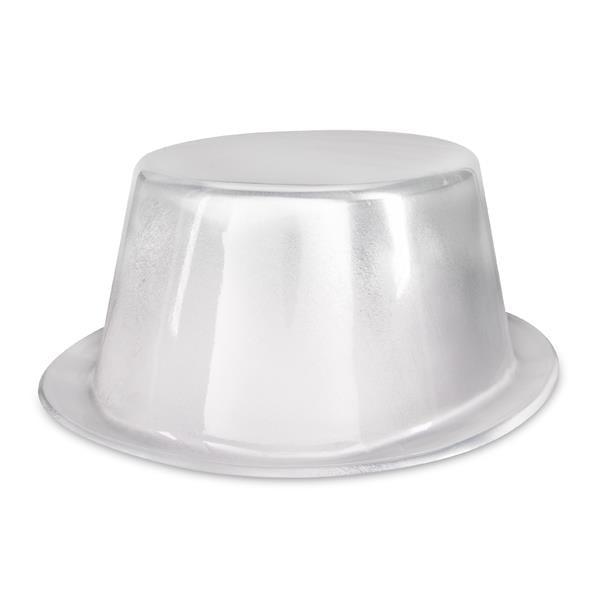 Silver Plastic Top Hats