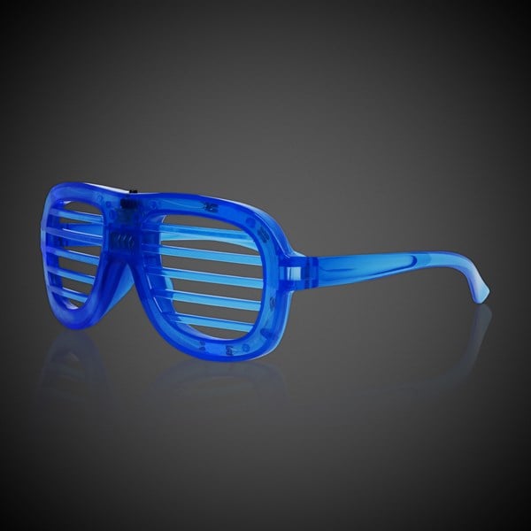 LED Blue Slotted Glasses