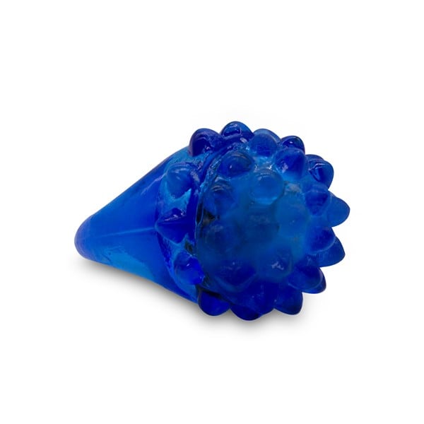 LED Blue Jelly Bumpy Rings