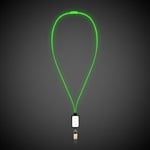 Blue LED Lanyard with Badge Clip