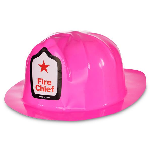 Pink Plastic Fire Helmets