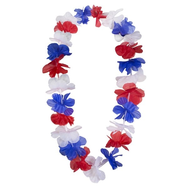 Patriotic 38" Silk Flower Leis