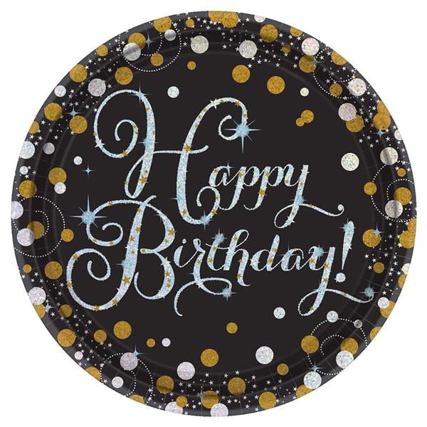 Sparkling 9" Birthday Plates