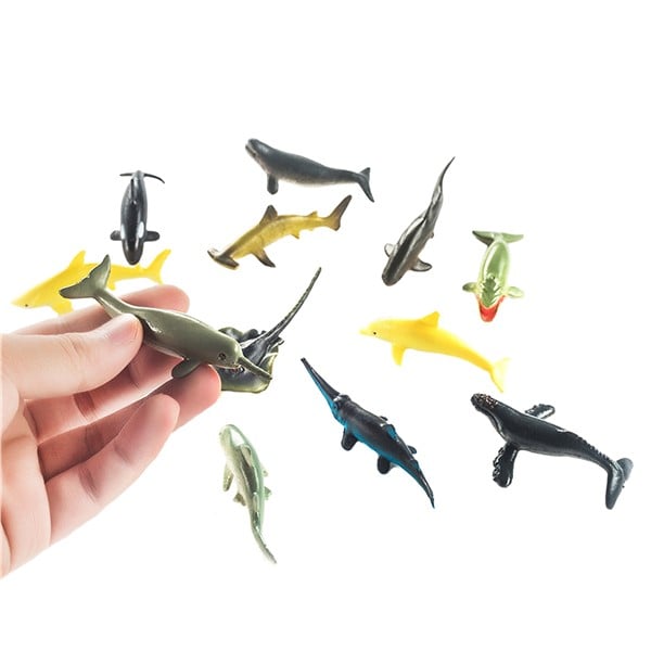 Whale & Shark Toy Figures