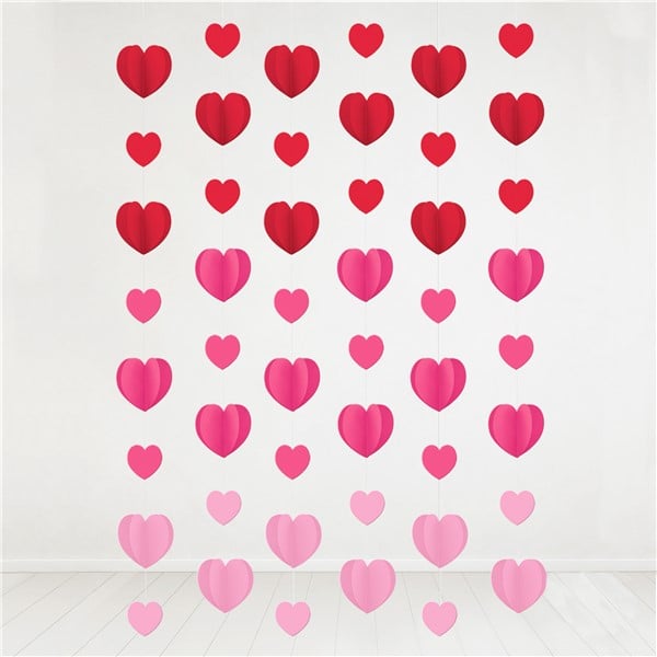 Paper Hearts String Decoration