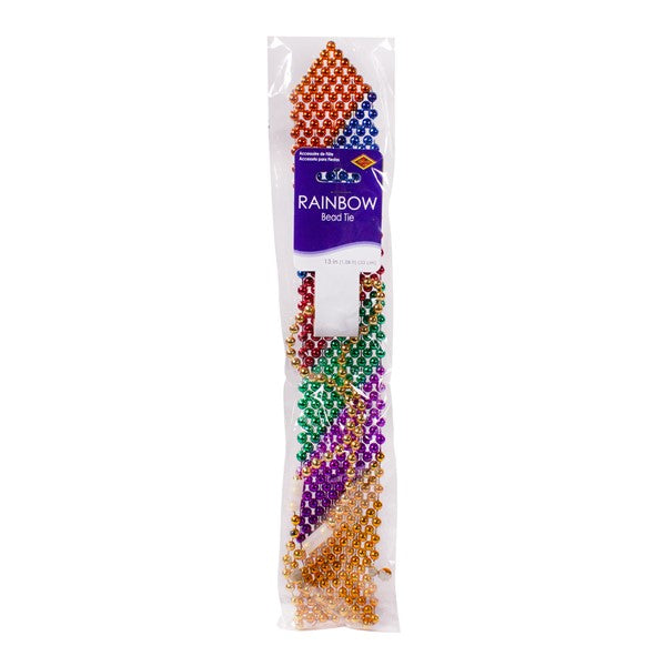 Rainbow Beaded Tie