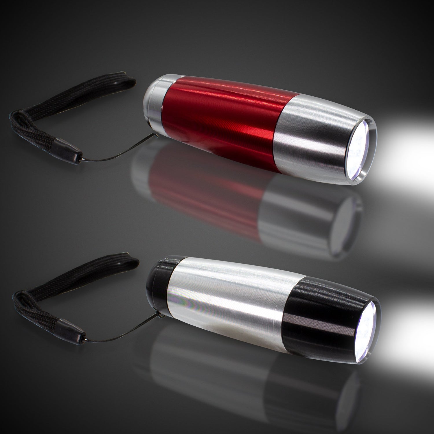 LED Red or Silver 4" Taper Flashlight