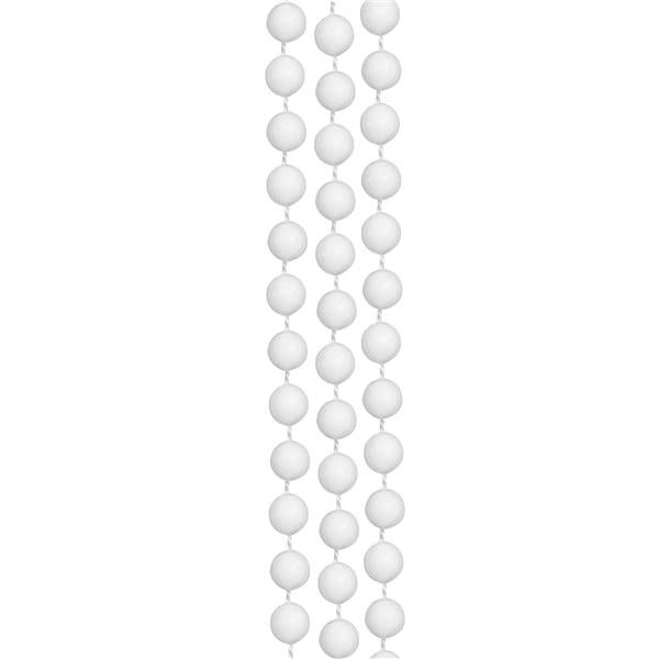 White 33" 7mm Bead Necklaces
