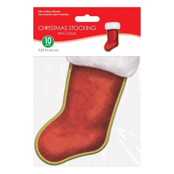 Decorative Christmas Stocking Cutouts