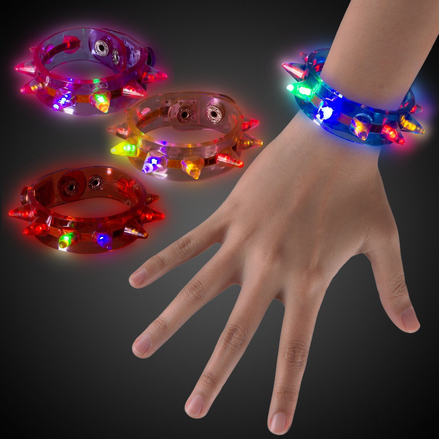 LED Spike Bracelets