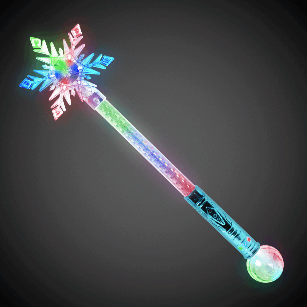 LED Jumbo Snowflake Wand