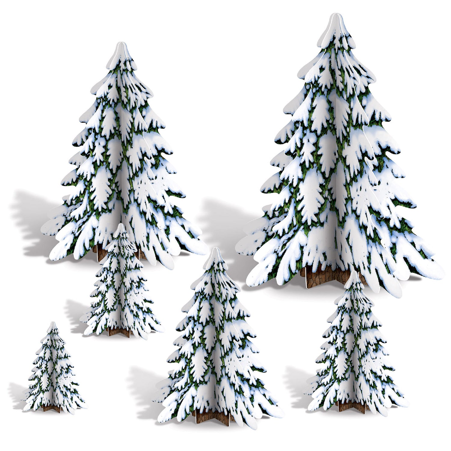 3D Winter Pine Trees