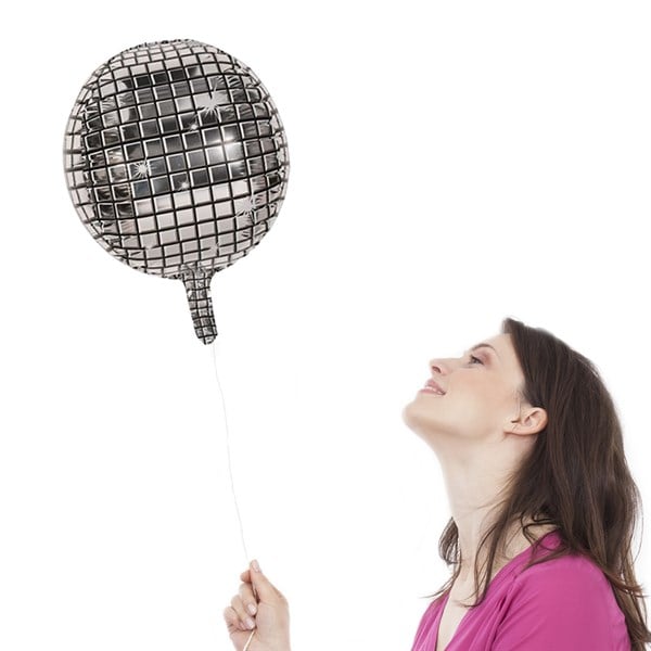 Silver Disco Ball Balloons