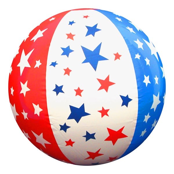 Inflatable 16" Patriotic Stars Beach Balls