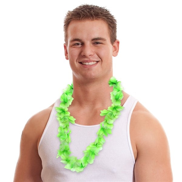 Green Silk Flower 36" Leis