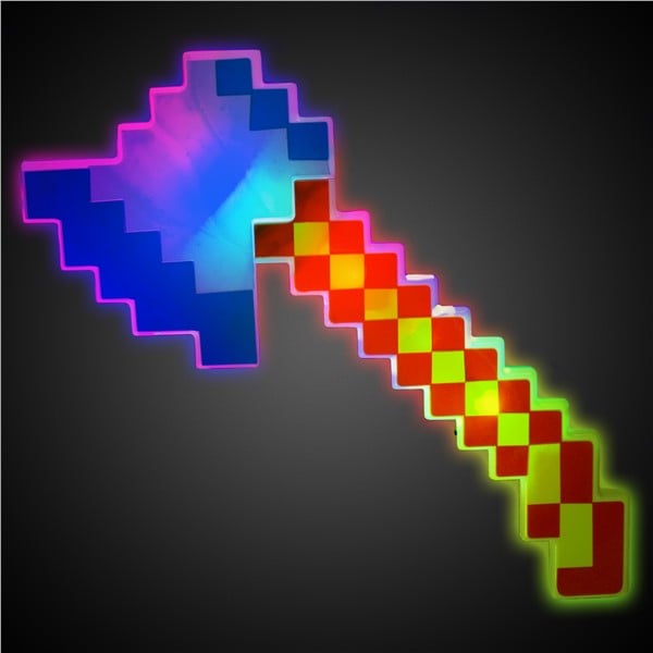 LED Blue Pixel Axe