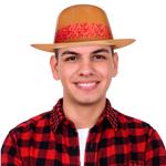 Cowboy Hats With Red Bandanas