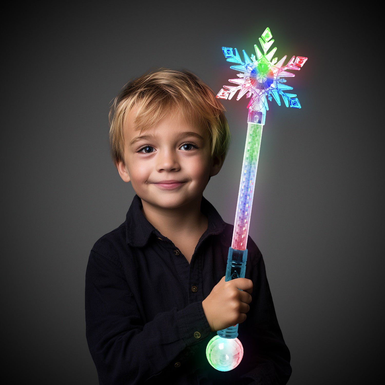 LED Jumbo Snowflake Wand