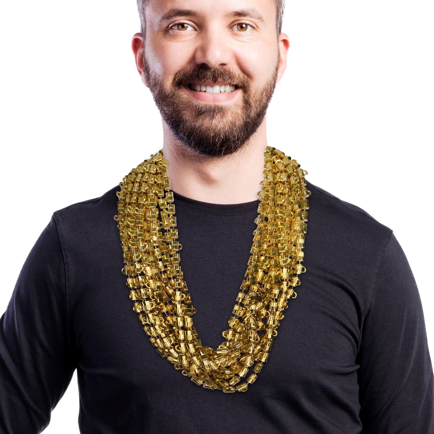 Gold Bead Beer Mug 33" Necklaces