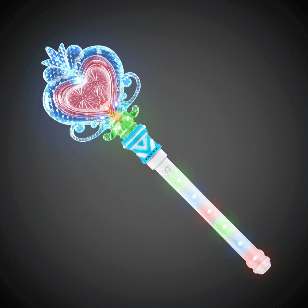 LED Heart Wand with Light-Up Handle