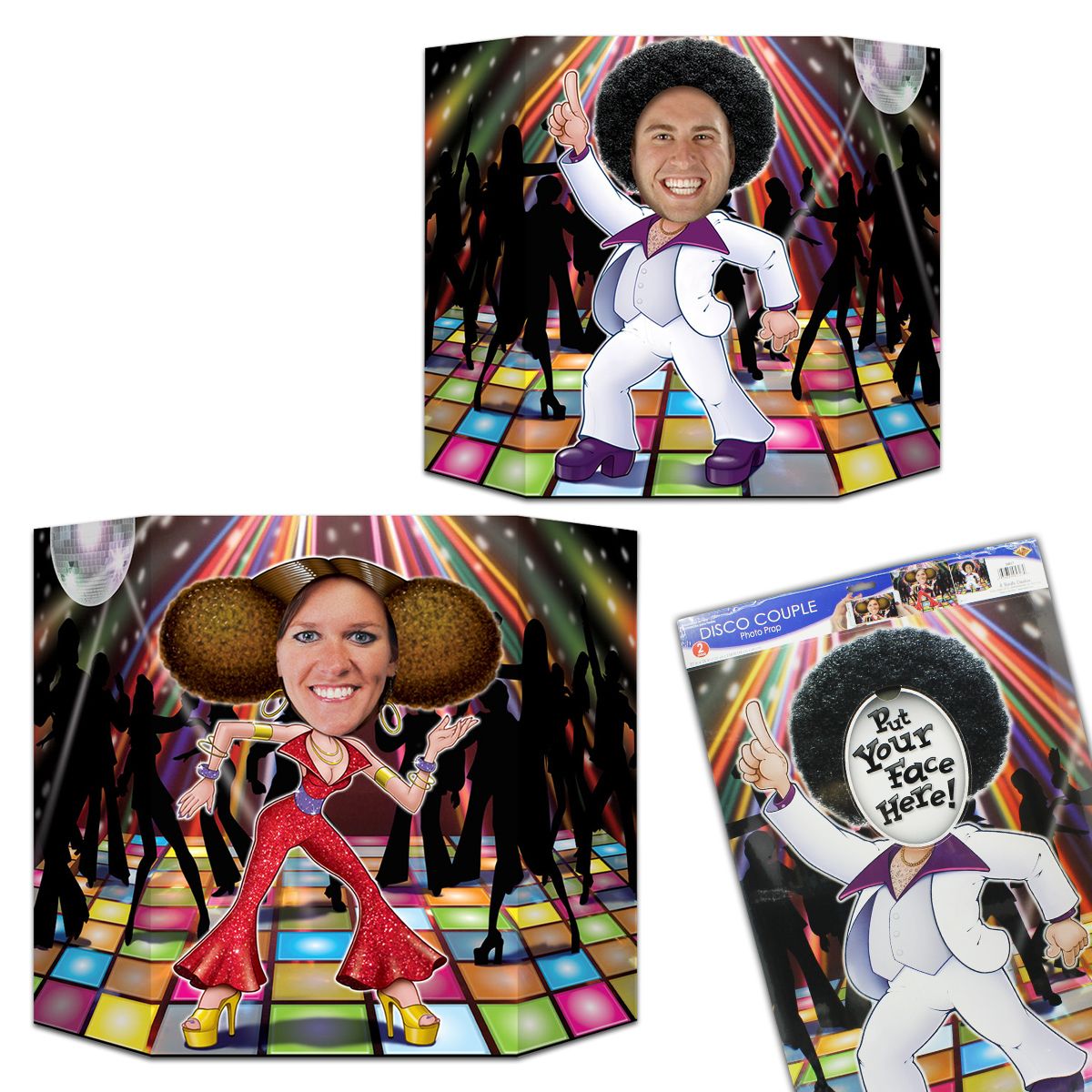 Disco Couple Photo Prop