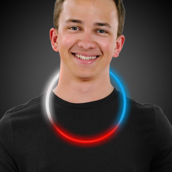 Patriotic Red, White & Blue 22" Glow Necklaces